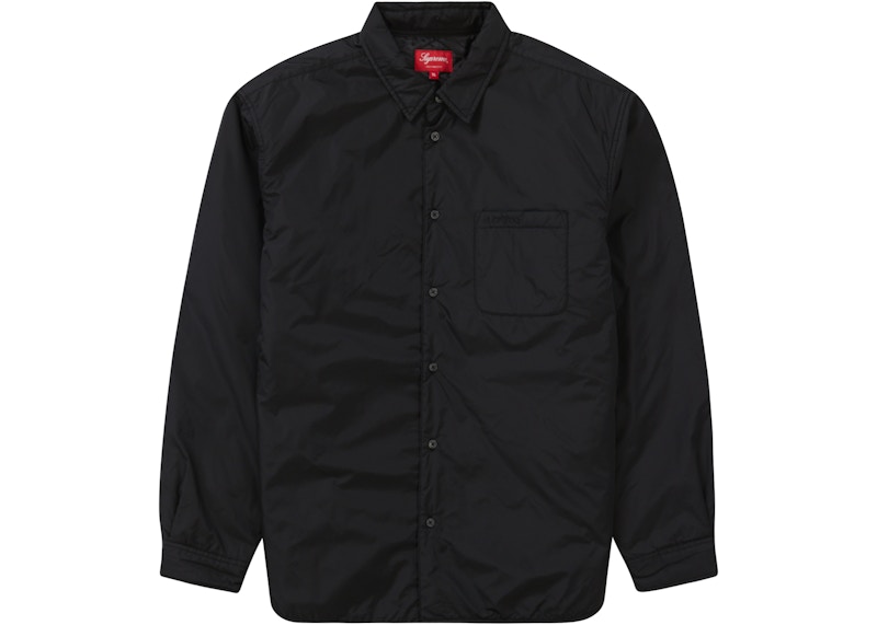 Buy Supreme 尼龙填充衬衫 黑色