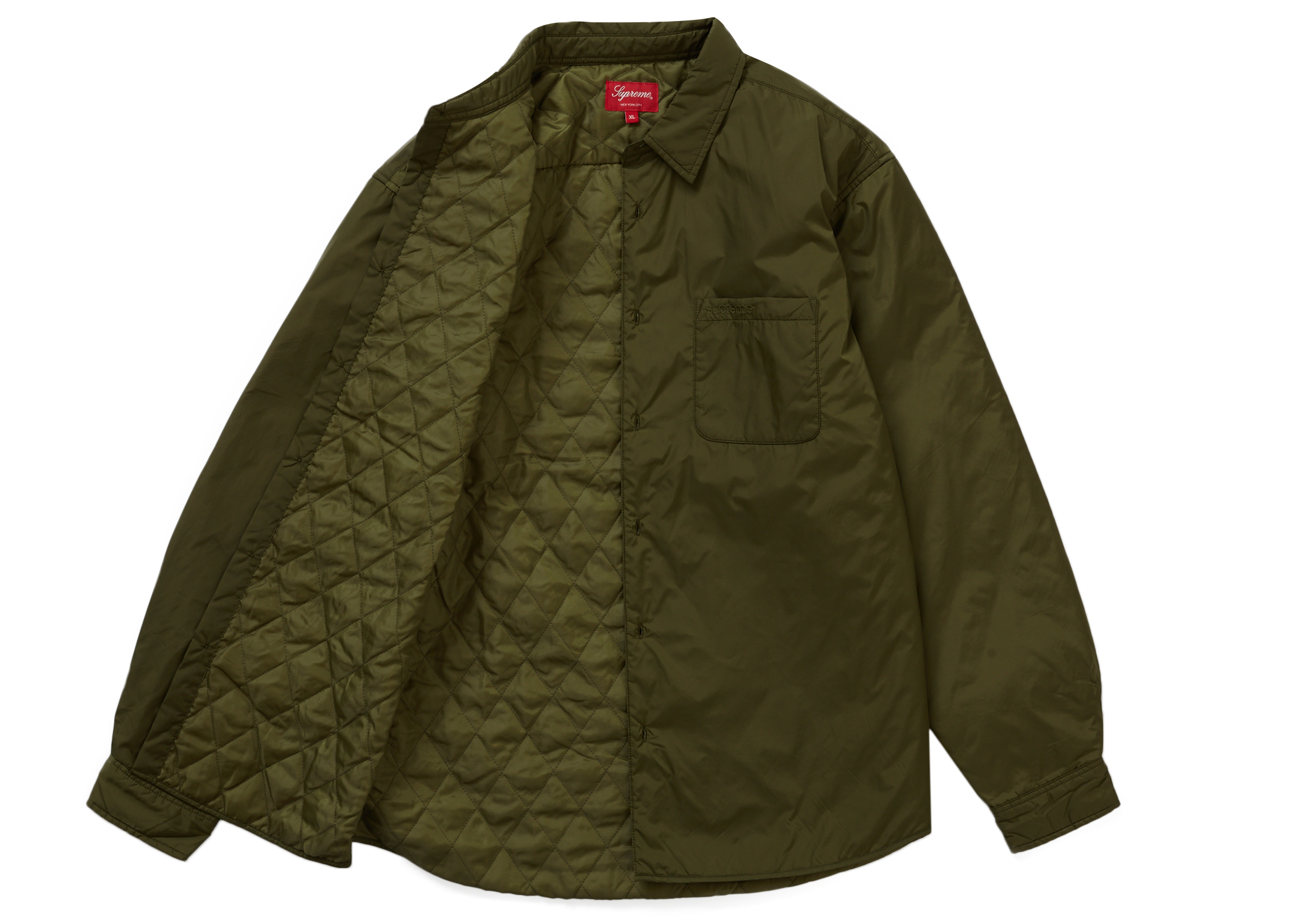 Supreme Nylon Filled Shirt Oliveを購入 - Novelship
