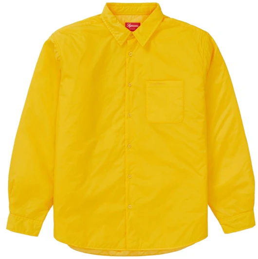 supreme-nylon-filled-shirt-yellow