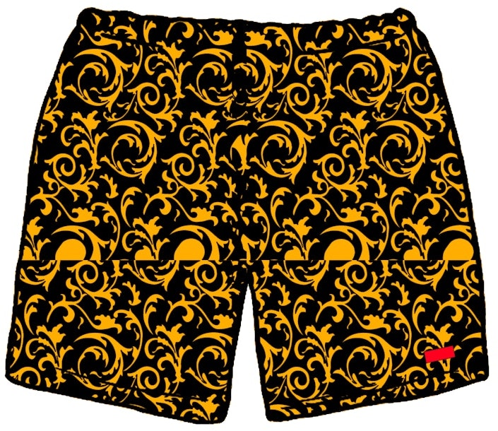 supreme-nylon-water-short-ss-20-black-floral