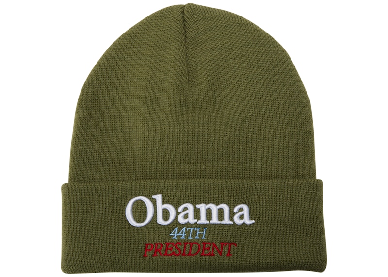 Supreme Obama Beanie Olive