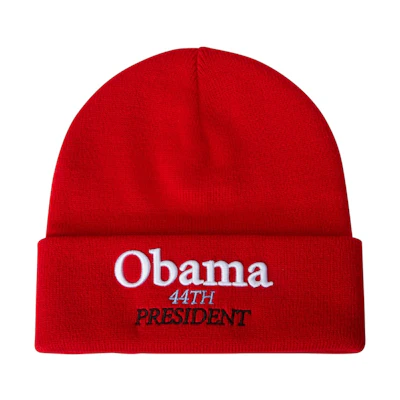 Supreme Obama Beanie Red