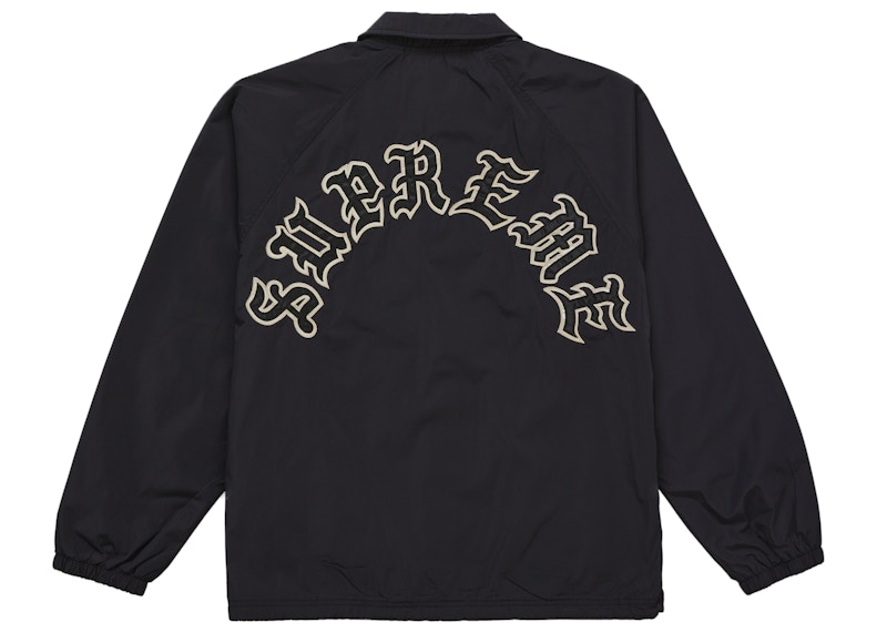 Supreme Old English Arc Coaches Jacket Black