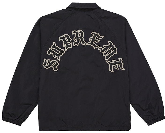 supreme-old-english-arc-coaches-jacket-black