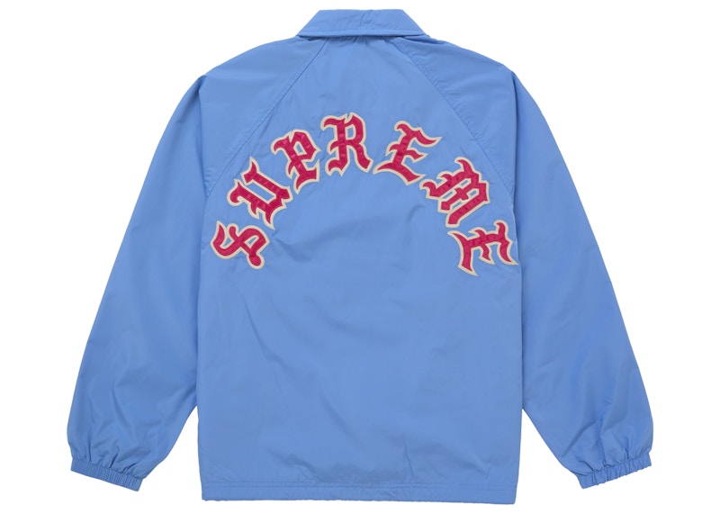 Supreme Old English Arc Coaches Jacket Light Blue