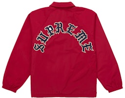 Supreme Old English Arc Coaches Jacket Red Supreme Old English Arc Coaches Jacket Red