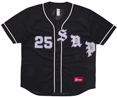 Supreme Old English Baseball Jersey Black Supreme Old English Baseball Jersey Black