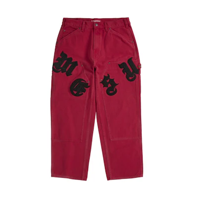 Supreme Old English Canvas Double Knee Painter Pant Red