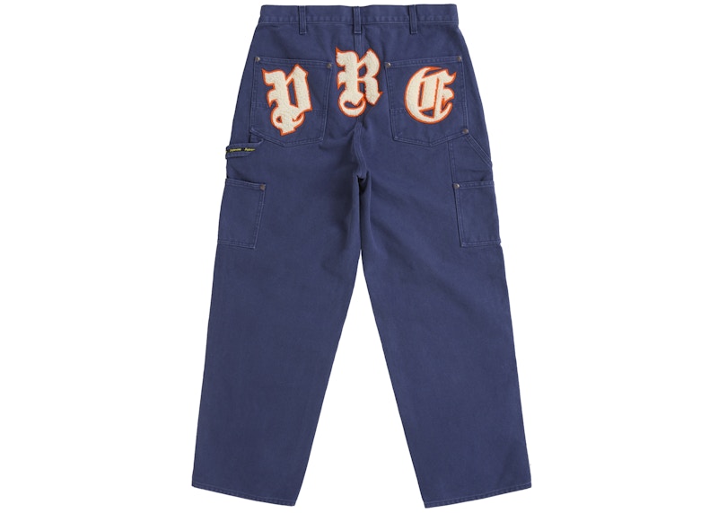 Order Supreme Old English Canvas Double Knee Painter Pant Navy