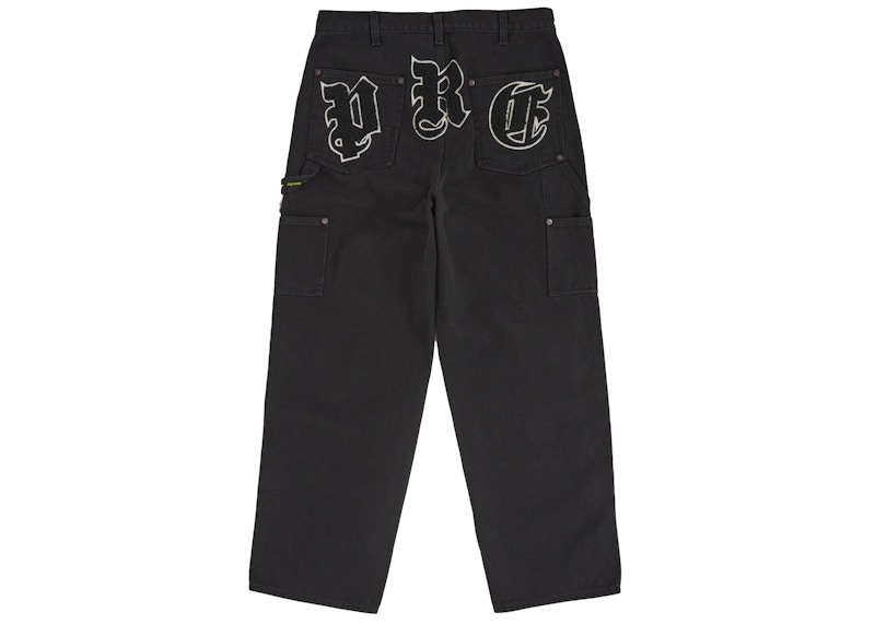 Order 슈프림 올드 잉글리시 캔버스 더블 니 페인터 팬츠 블랙