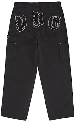 슈프림 올드 잉글리시 캔버스 더블 니 페인터 팬츠 블랙 Order 슈프림 올드 잉글리시 캔버스 더블 니 페인터 팬츠 블랙