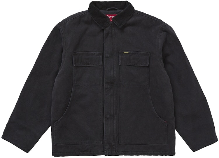supreme-old-english-canvas-work-jacket-black