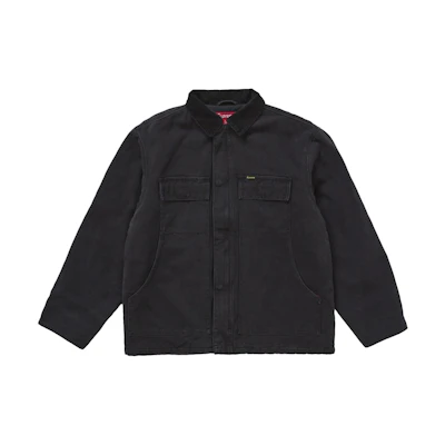 Supreme Old English Canvas Work Jacket Black