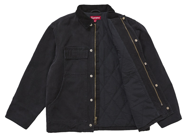 Order Chaqueta de Trabajo Supreme Old English Lona Negra.