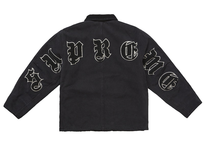 Lookbook Chaqueta de Trabajo Supreme Old English Lona Negra.