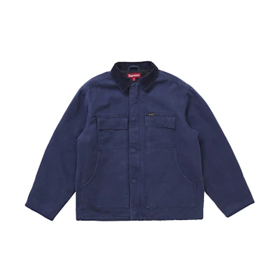 Supreme Old English Canvas Work Jacket Navy