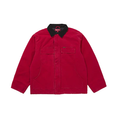 Supreme Old English Canvas Work Jacket Red