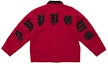 Lookbook Supreme Old English 帆布工作外套 紅色