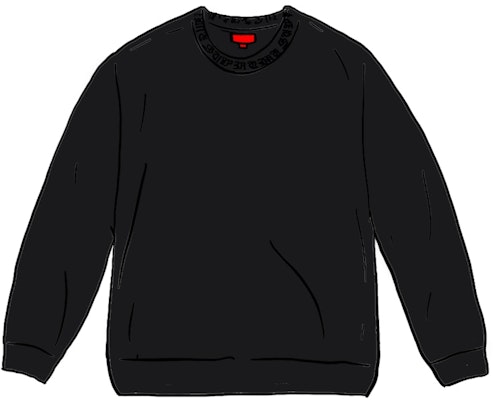 Supreme Old English Collar Logo L/S Top Black Buy Supreme Old English Collar Logo L/S Top Black