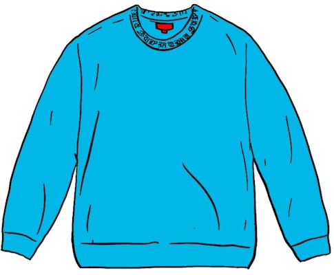 Supreme Old English Collar Logo L/S Top Cyan Biru Pirus Buy Supreme Old English Collar Logo L/S Top Cyan Biru Pirus