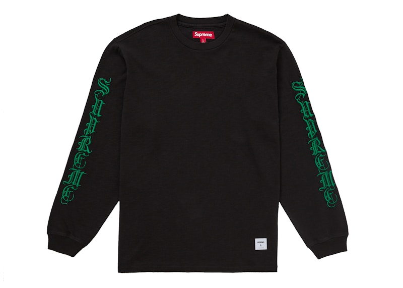Supreme Old English L/S Top Black