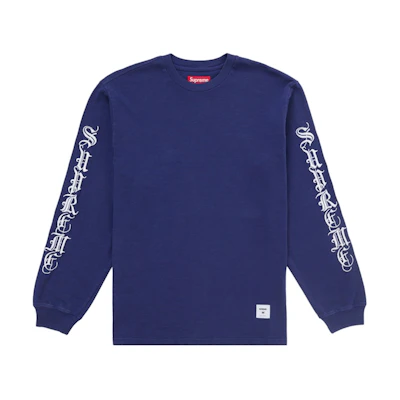 Supreme Old English L/S Top Blue