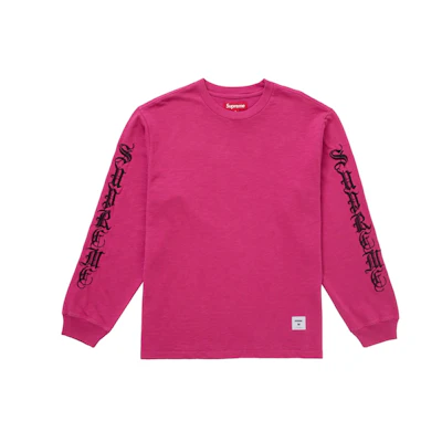 Supreme Old English L/S Top Magenta