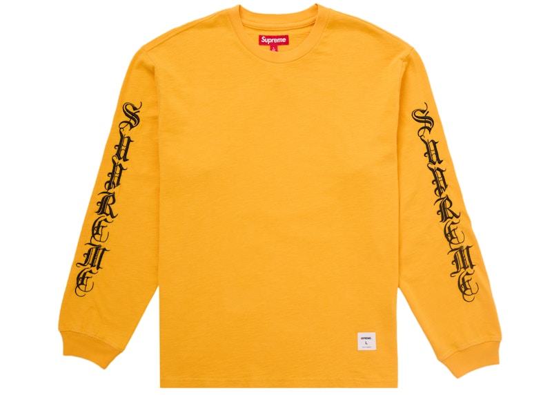 Supreme Old English L/S Top Yellow