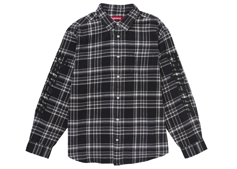 Supreme Old English Plaid Flannel Shirt Black