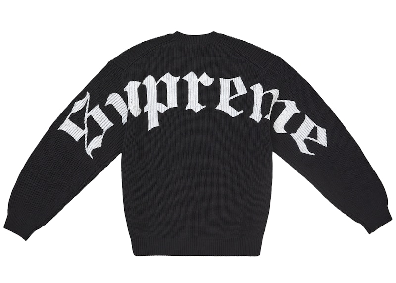 Supreme Old English Printed Sweater Black