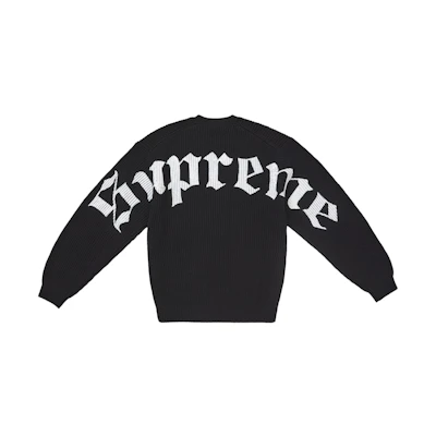 Supreme Old English Printed Sweater Black