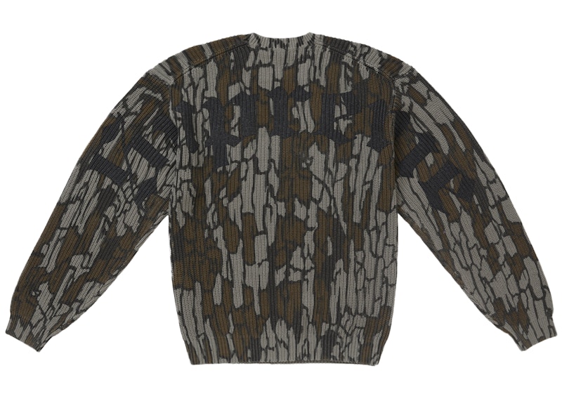 Supreme Old English Printed Sweater Mossy Oak Trebark Camo