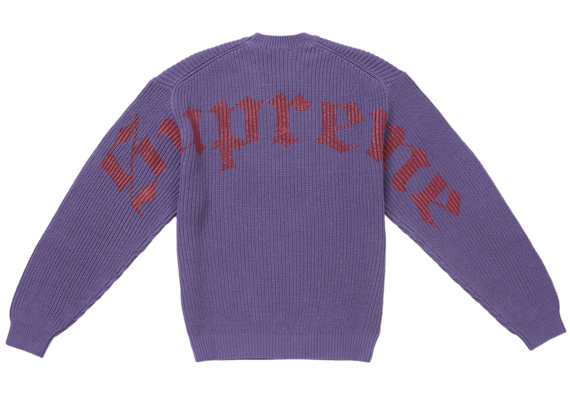 Supreme Old English Printed Sweater Purple