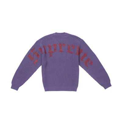 Supreme Old English Printed Sweater Purple