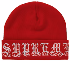 Supreme Old English Rhinestone Beanie Red Supreme Old English Rhinestone Beanie Red