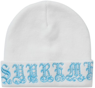 Supreme Gorro Blanco Old English con Piedras de Imitación. Buy Supreme Gorro Blanco Old English con Piedras de Imitación.