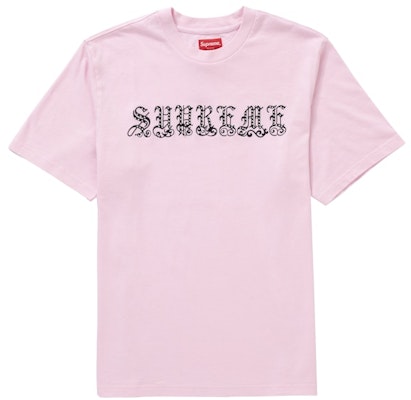 至高無上的古英文字母鑲鑽短袖上衣淺粉色 Buy 至高無上的古英文字母鑲鑽短袖上衣淺粉色