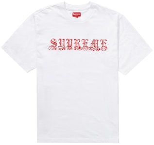シュプリーム 古英文字 ラインストーンT 白
Buy シュプリーム 古英文字 ラインストーンT 白
