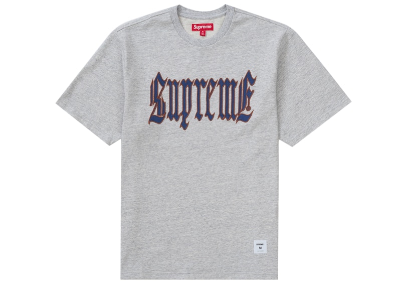 Supreme Old English S/S Top (SS24) Heather Grey