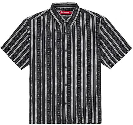 Camisa Negra Supreme Old English Rayas Seda Manga Corta. Buy Camisa Negra Supreme Old English Rayas Seda Manga Corta.
