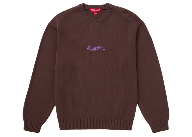 Supreme Old English Sweater Brown