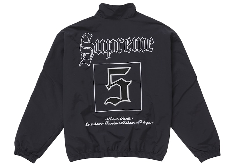Lookbook Supreme 老英文字轨夹克 黑色