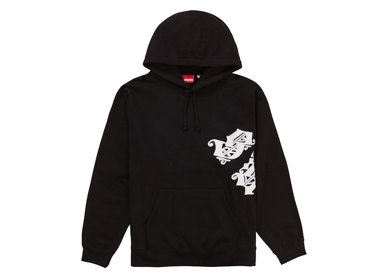 Supreme Old English Wrap Hooded Sweatshirt Black