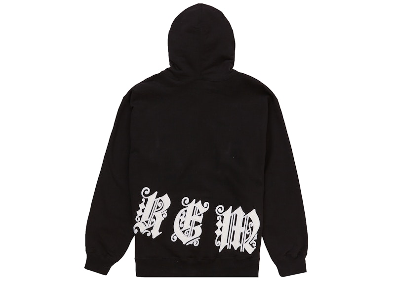 Supreme Old English Wrap Hooded Sweatshirt Black 圖 2