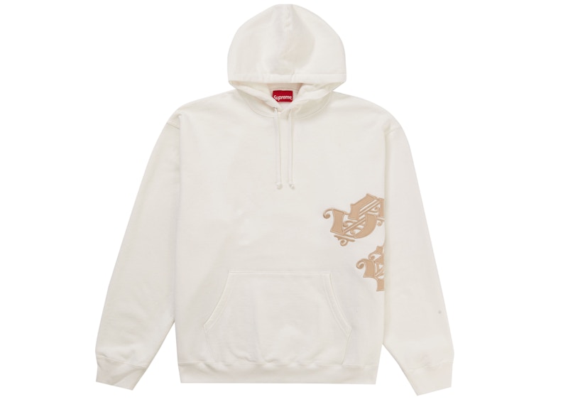Buy Supreme Old English Wrap Hooded Sweatshirt White - Novelship