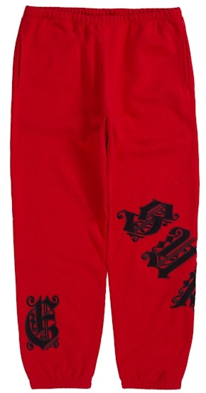 supreme-old-english-wrap-sweatpant-red