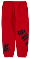 Supreme Old English Wrap Sweatpant Red Supreme Old English Wrap Sweatpant Red