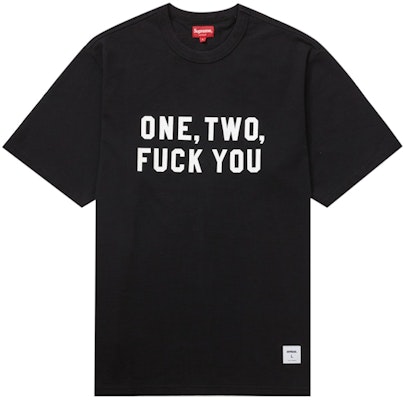 Supreme One Two Fuck You S/S Top Black Buy Supreme One Two Fuck You S/S Top Black