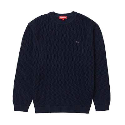 Supreme Open Knit Small Box Sweater 'Navy'