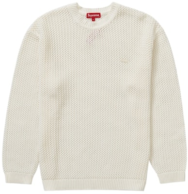 Supreme Open Knit Small Box Sweater 'White' Buy Supreme Open Knit Small Box Sweater 'White'